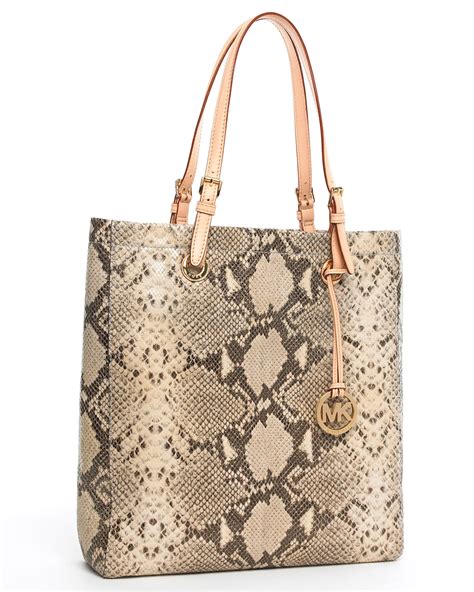 michael kors python embossed tote